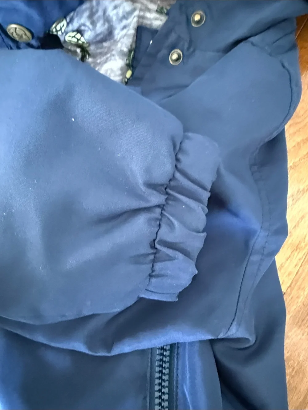 Jessica Simpson Navy Hooded Raincoat with Pineapple Patch